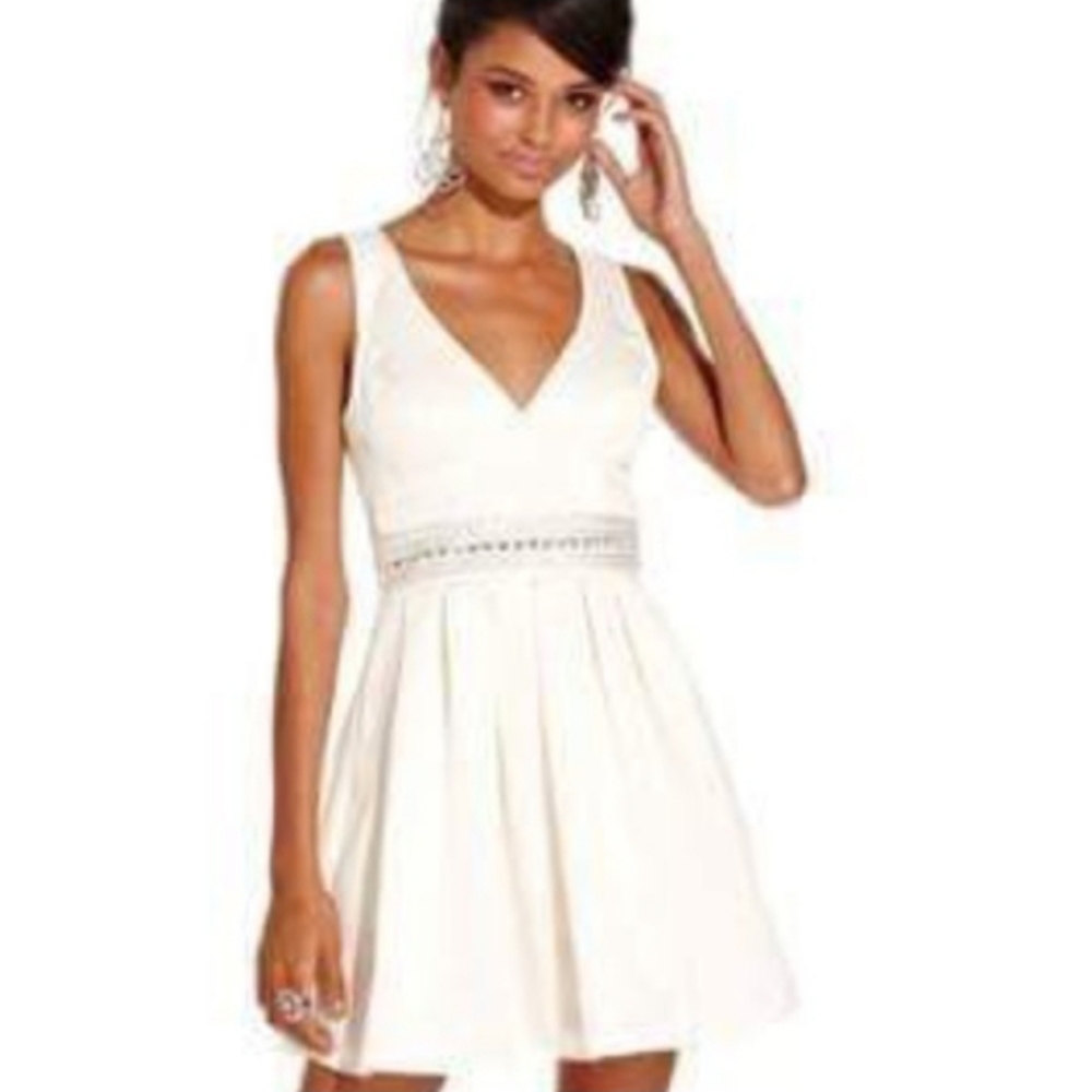 Graduation!! HOCO!!! Trixxi IVORY NO BLING party dress 7 11 Wedding
